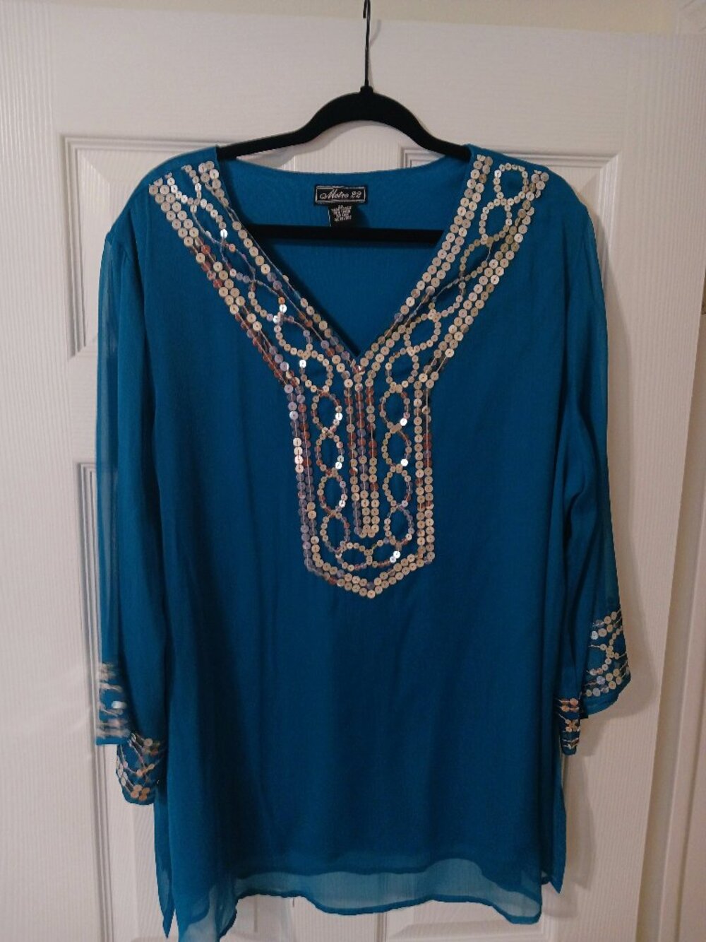 Metro 22 Tunic Womens 2X Blue